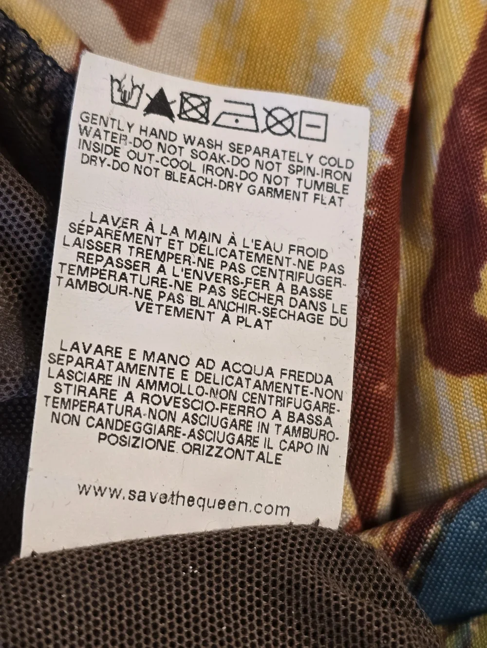 Save the Queen Italy Abstract Mesh Dress Embroidered Sheer Asymmetrical Y2K S - Picture 11 of 16